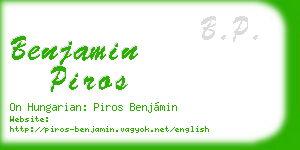 benjamin piros business card